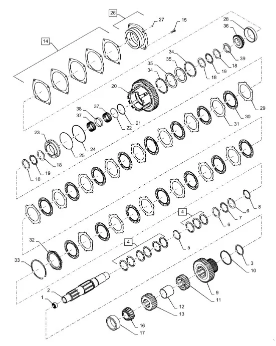 1286041C2 - Втулка дистанц. шестерен вала промежут. КПП диап. TGT8./Mg.